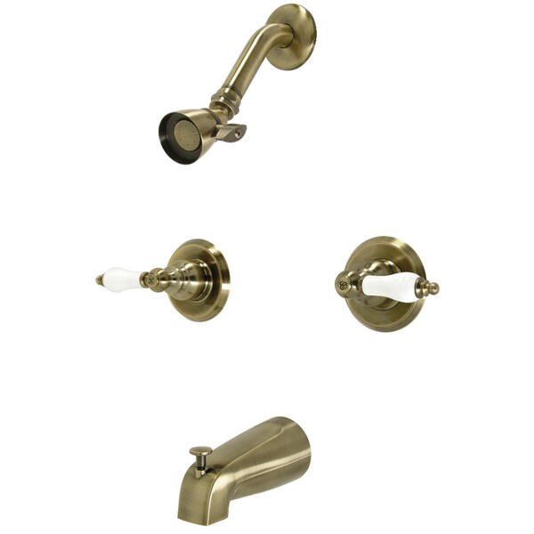 Kingston Brass KB243PLAB Tub and Shower Faucet, Antique Brass KB243PLAB - main